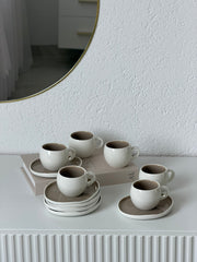 Planet Beige Mokkatassen Set 12 Teilig