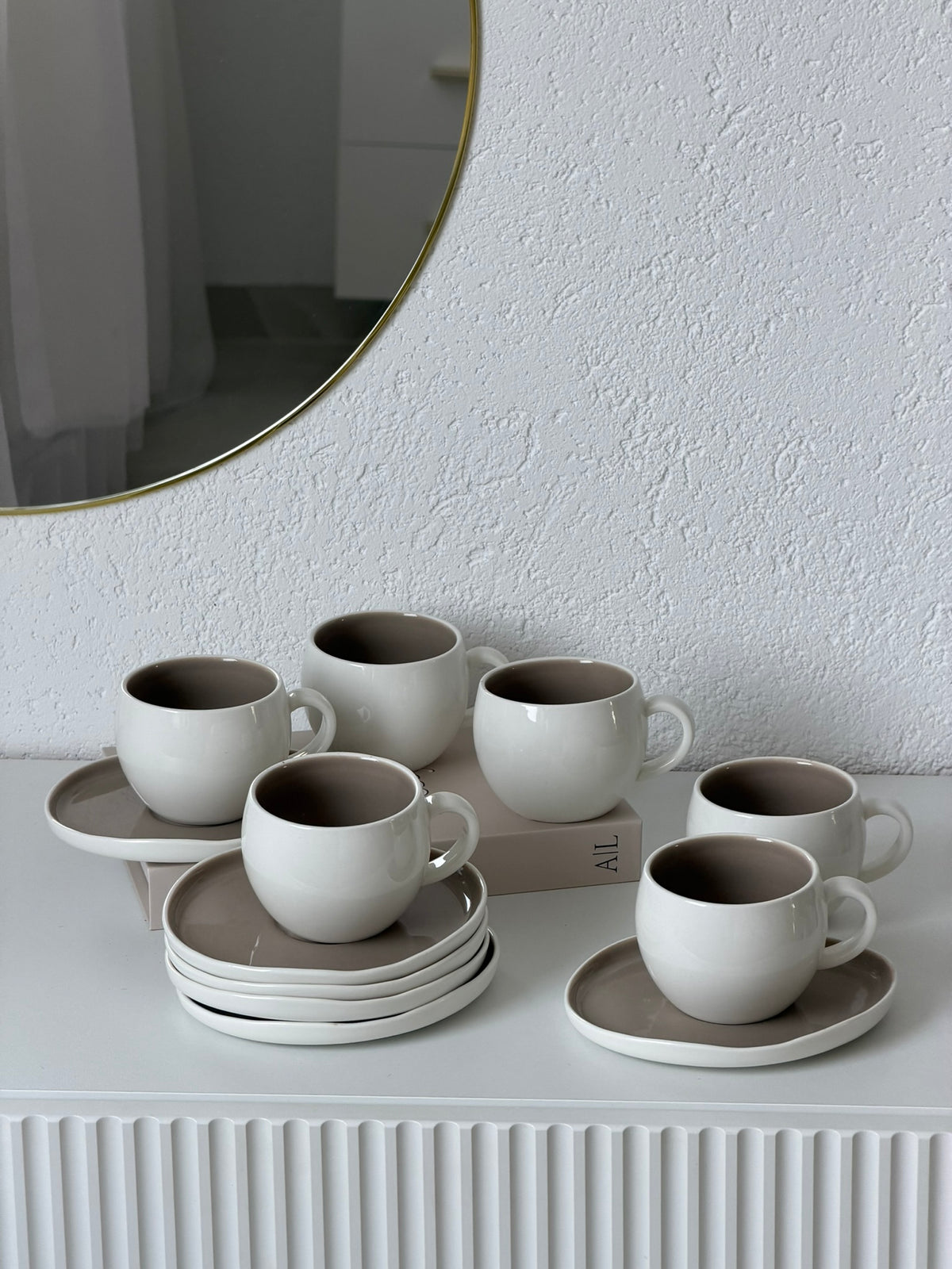 Planet Beige Kaffeetassen Set 12 Teilig