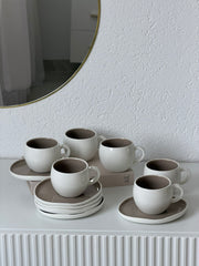 Planet Beige Kaffeetassen Set 12 Teilig