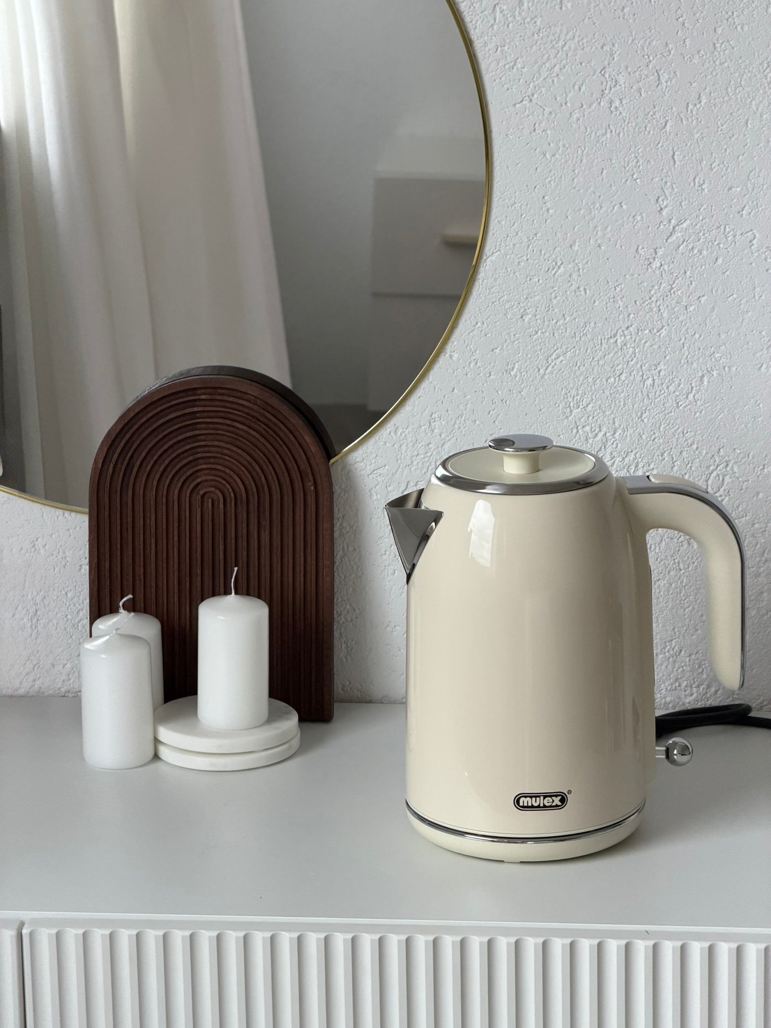 Mulex Tee-Express 2in1 Teekocher in Edelstahl Beige