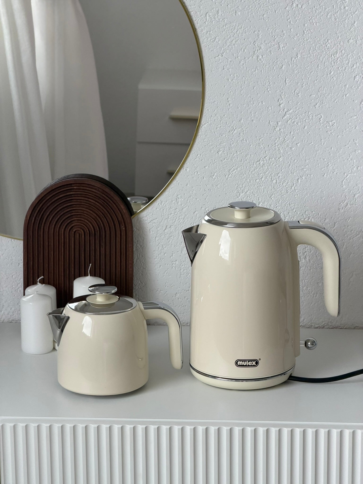 Mulex Tee-Express 2in1 Teekocher in Edelstahl Beige