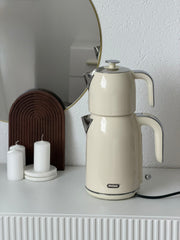 Mulex Tee-Express 2in1 Teekocher in Edelstahl Beige