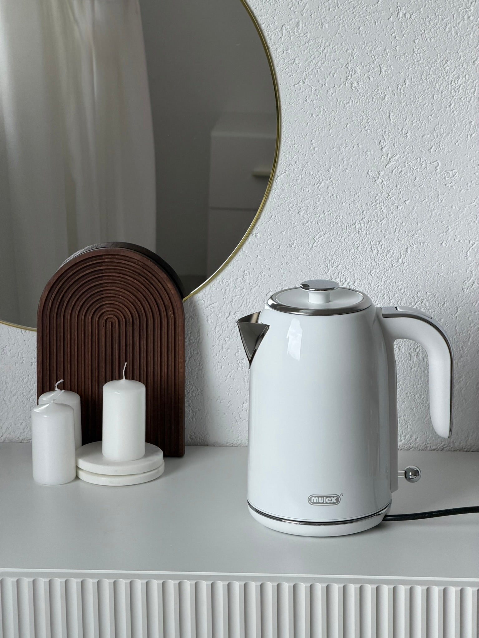 Mulex Tee-Express 2in1 Teekocher in Edelstahl Weiß