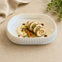 Bianco Linea Servierplatte Oval 17,5x4cm