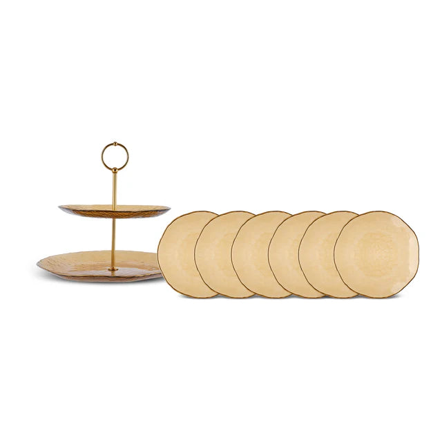 Karaca Dune Amber 7-Teiliges Dessertset