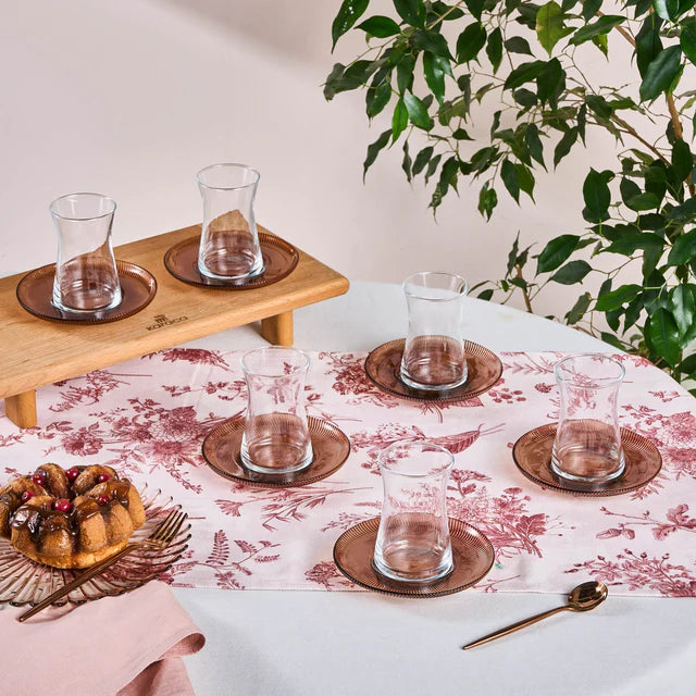 Karaca Juliet Braun 6-Personen-Teeset