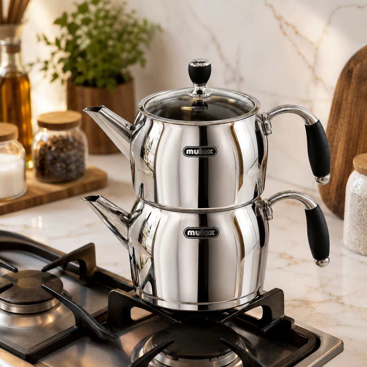 Mulex Teekanne mit Silikongriff 1.0L / 2.0L