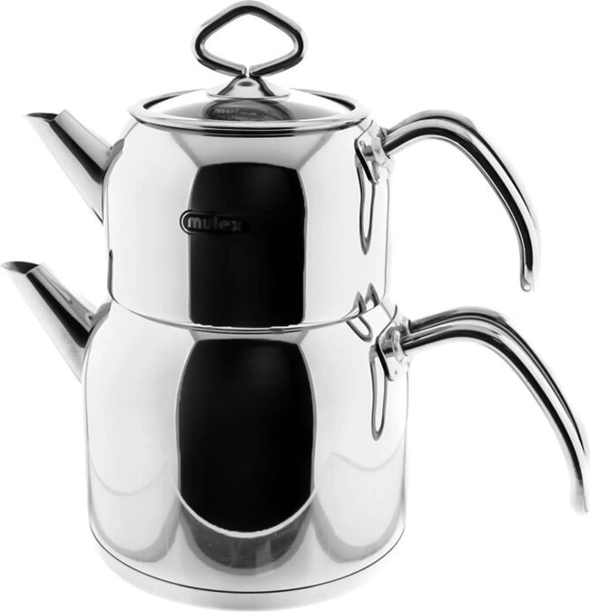 Mulex Edelstahl Teekanne 2.0L + 1.0L