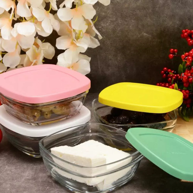Pasabahce Pudding 4er Glasschale mit Deckel 310 ml