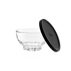 Mousse Glasschalen 4-er Set mit Kunststoffdeckel 270ml