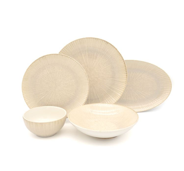 Amilly Creme Geschirrset 25 teilig für 6 Personen