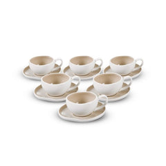 Barles Espresso Set Weiß Beige 125ml