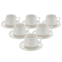 Bellon Mokkatassen Set Weiß 12-Teilig