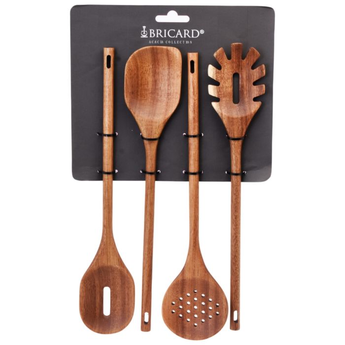 Bricard Akazien Küchenutensilien-Set 4-Teilig