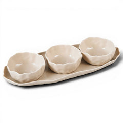 Angles Schalen Set Beige 4-Teilig