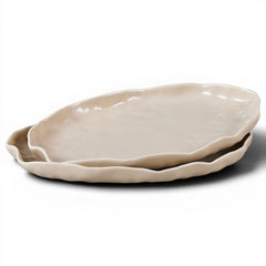 Angles Servierplatte Beige 2-Teilig