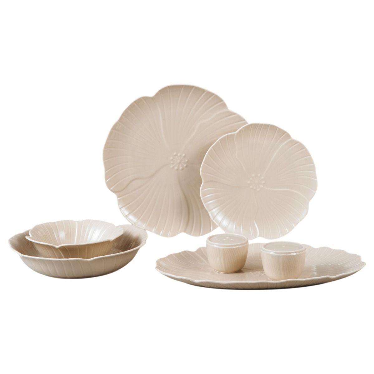 Florange Beige Geschirrset 27 teilig für 6 Personen