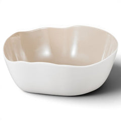 Bonnes Servier & Salatschüssel Weiß-Beige