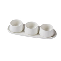 Bellon Relief Schalen Set Weiß 4-Teilig