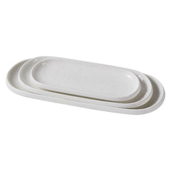 Bellon Relief Servierplatten Set Weiß 3-Teilig