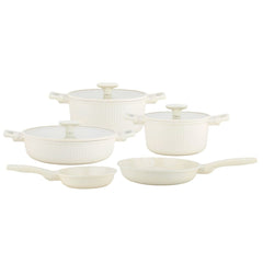 Luna Topf & Pfannenset 8-Teilig Creme