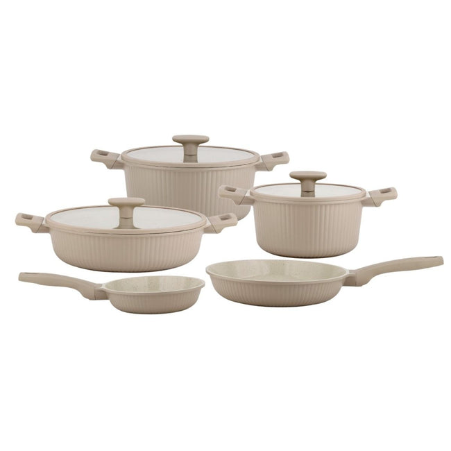 Luna Topf & Pfannenset 8-Teilig Taupe