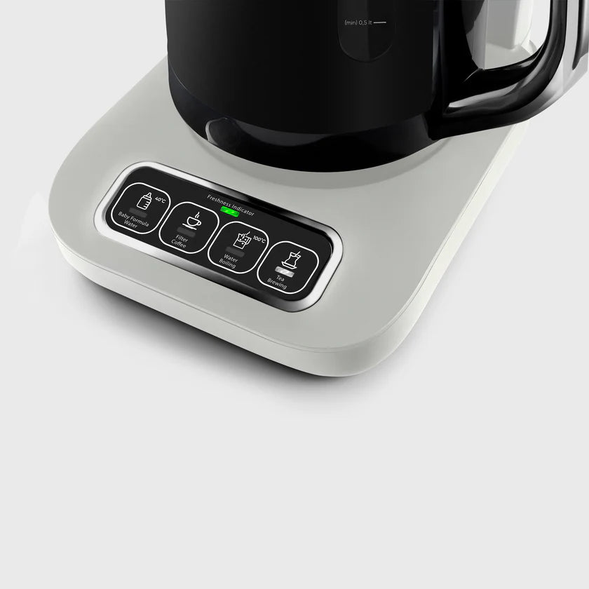 Karaca Caysever Robotea Pro 4 in 1 sprechender automatischer Teekocher Wasserkocher und Filterkaffeemaschine, Starlight, 2500W