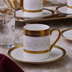Karaca Royal Charlotte Kaffeetassenset für 6 Personen