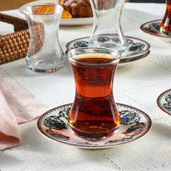 Karaca Nakkas 12-teiliges Türkisches Teeset für 6 Personen