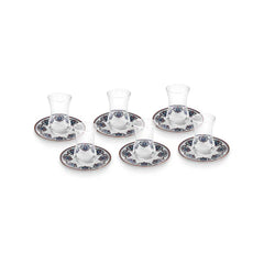 Karaca Nakkas 12-teiliges Türkisches Teeset für 6 Personen