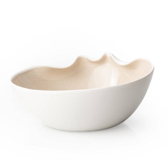 Miramas Weiß Beige Geschirrset 25 teilig für 6 Personen