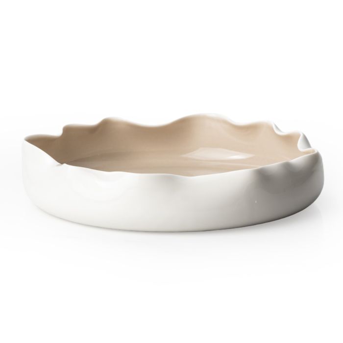 Nice Weiß Beige Geschirrset 25 teilig für 6 Personen