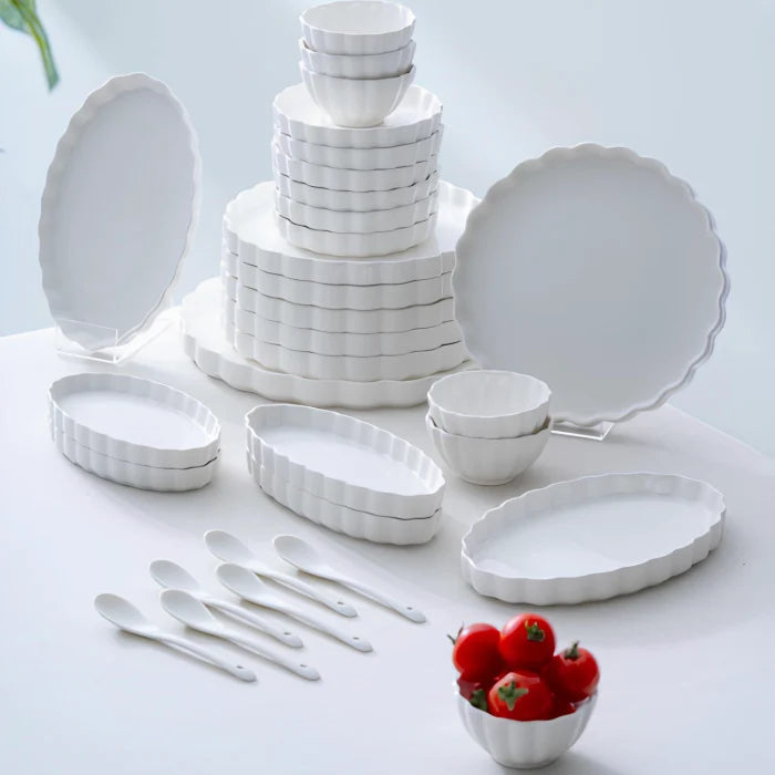 Vesper Weiß 31 Teiliges Frühstückset für 6 Personen