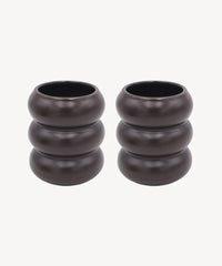 Wave Matt Mocha Keramiktasse 2er Set - 400 ml