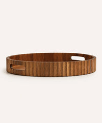 Akazienholz Stripe Tablett 35,5 cm