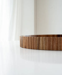 Akazienholz Stripe Tablett 35,5 cm