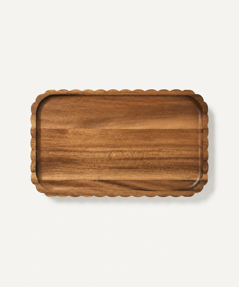 Akazie Wave Platte 39 x 25 cm