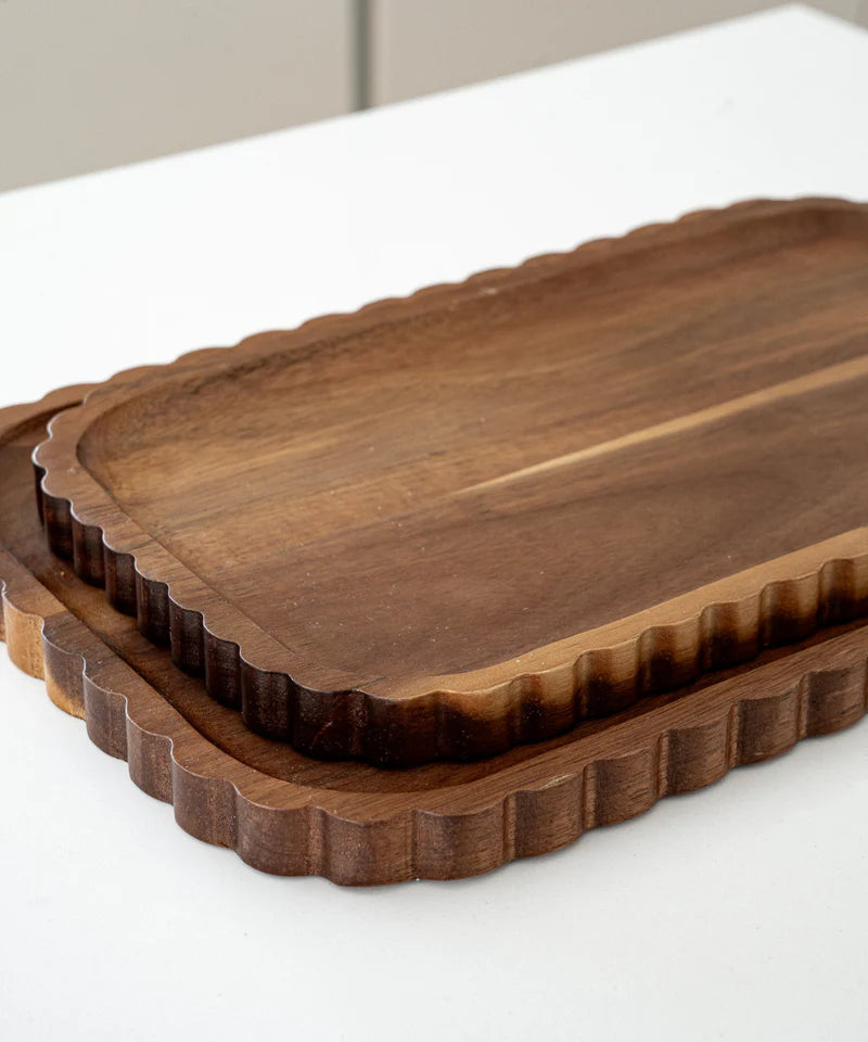Akazie Wave Platte 39 x 25 cm
