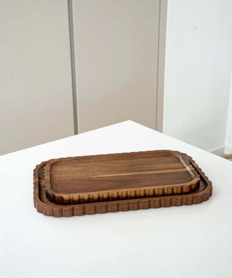 Akazie Wave Platte 39 x 25 cm