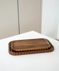 Akazie Wave Platte 39 x 25 cm