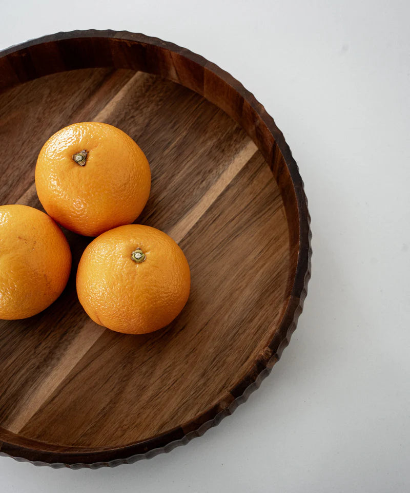 Akazie Stripe Tray Ø30 cm