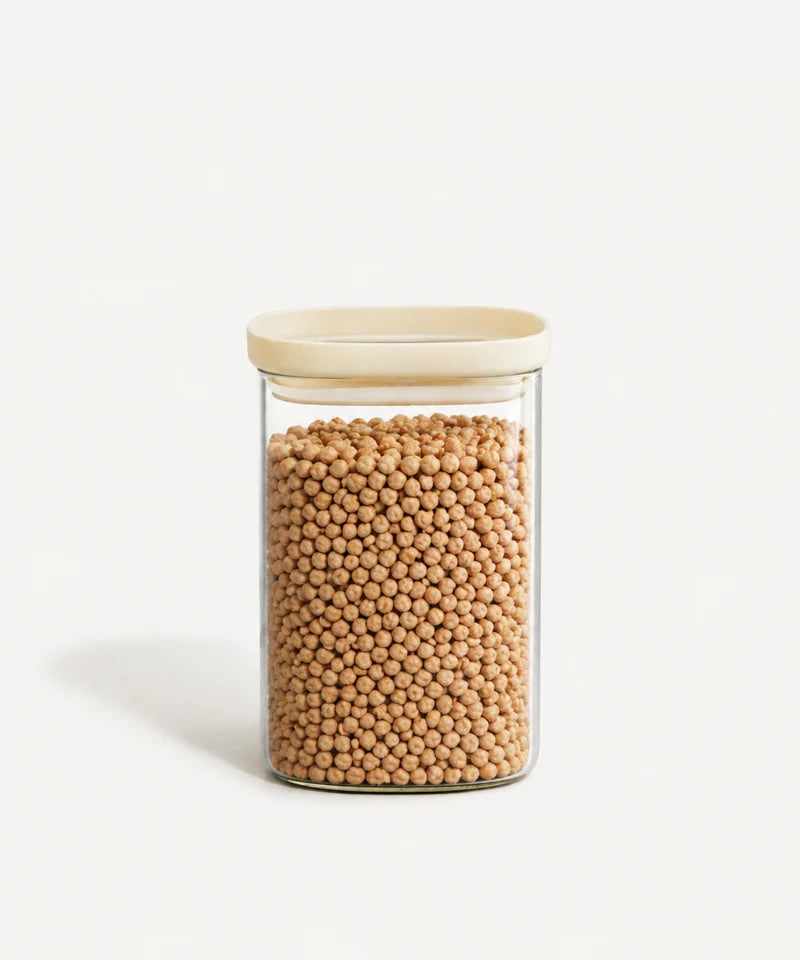 Vorratsglas Beige Kare 1000 ml