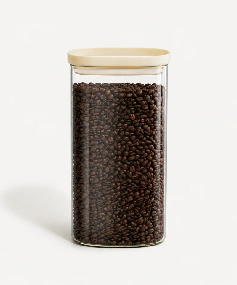 Vorratsglas Beige Kare 2000 ml