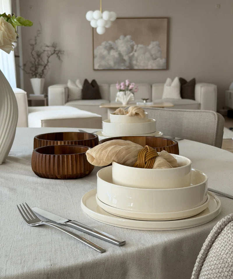Noa Beige 24 Teilig Geschirrset