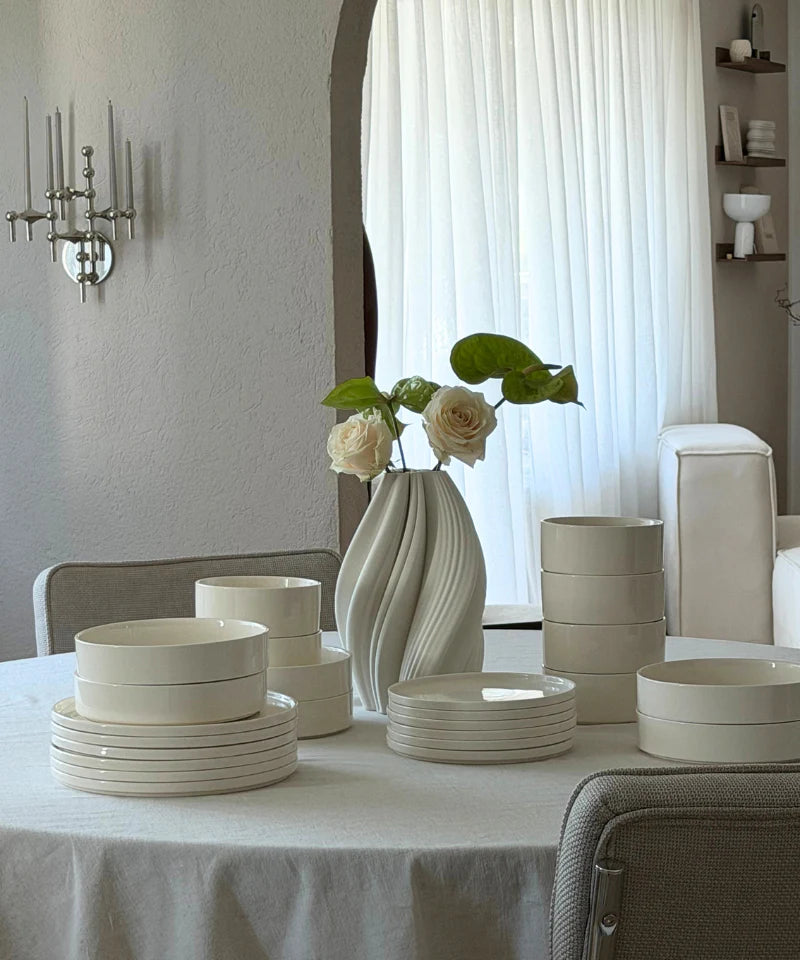Noa Beige 24 Teilig Geschirrset