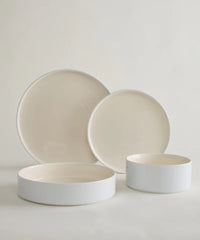 Noa Beige White 24 - teiliges Geschirrset