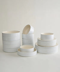 Noa Beige White 24 - teiliges Geschirrset